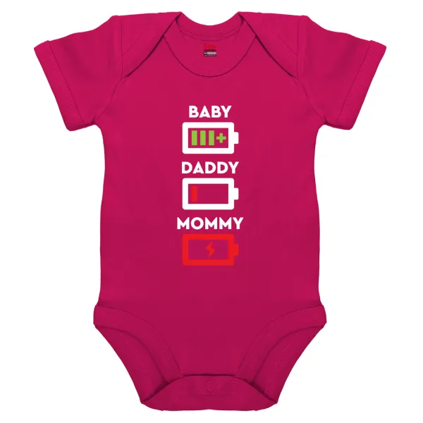 BABY — Βρεφικό φορμάκι μωρού, 0-18 μηνών, ΡΟΖ, 100% Organic Cotton, κοντομάνικο