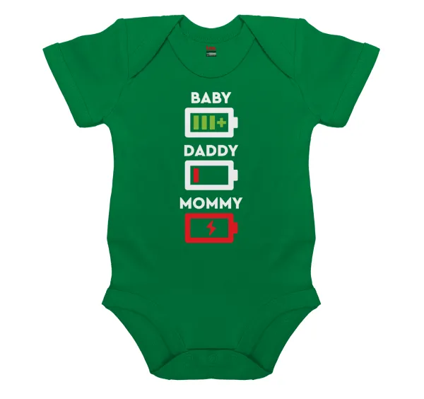 BABY — Βρεφικό φορμάκι μωρού, ΠΡΑΣΙΝΟ, 100% Organic Cotton, κοντομάνικο