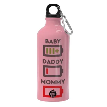 BABY, MOMMY, DADDY Low battery, Water bottle 600ml