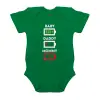 Βρεφικό φορμάκι μωρού, ΠΡΑΣΙΝΟ, 100% Organic Cotton, κοντομάνικο
