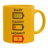 Ceramic coffee mug yellow, 330ml