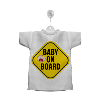Baby on board BOY, Σήμα μπλουζάκι με βεντούζα για αυτοκίνητο