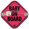 Baby On Board wooden car sign with suction cups (16x16cm)