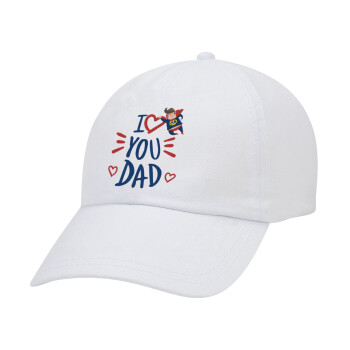 Super Dad, Καπέλο ενηλίκων Jockey Λευκό (snapback, 5-φύλλο, unisex)
