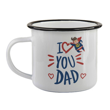 Super Dad, Κούπα εμαγιέ με μαύρο χείλος 360ml