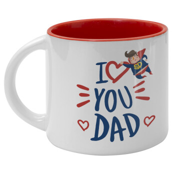 Super Dad, Κούπα κεραμική 400ml Λευκή/Κόκκινη