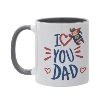 Super Dad, Mug colored grey, ceramic, 330ml