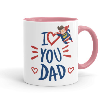 Super Dad, Mug colored pink, ceramic, 330ml