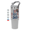 GREY color, 890ml (30oz) stainless Steel Tumbler with Handle