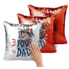 Μαξιλάρι καναπέ Μαγικό Κόκκινο με πούλιες 40x40cm περιέχεται το γέμισμα