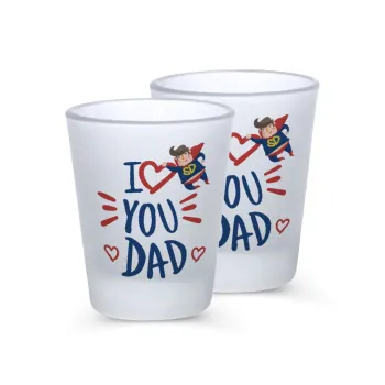 Super Dad, Σφηνοπότηρα γυάλινα 45ml του πάγου (2 τεμάχια)