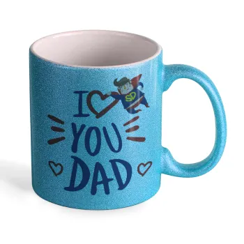 Super Dad, Κούπα Σιέλ Glitter που γυαλίζει, κεραμική, 330ml
