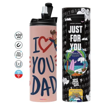 Super Dad, Tumbler stainless steel PINK 600ml