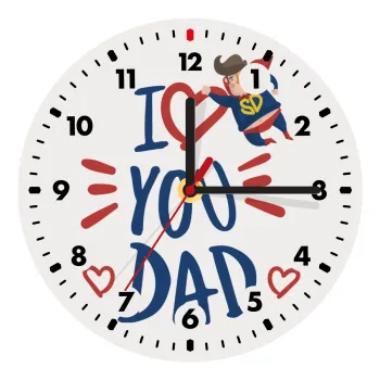 Super Dad, Wooden wall clock (20cm)