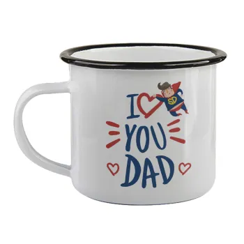 Super Dad, Κούπα εμαγιέ με μαύρο χείλος 360ml