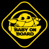 Baby yoda on board