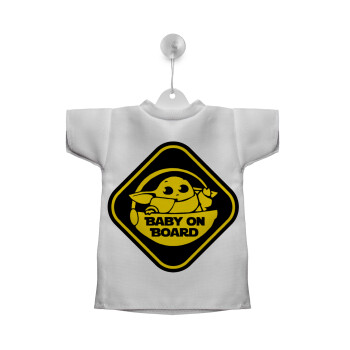 Baby yoda on board, Σήμα μπλουζάκι με βεντούζα για αυτοκίνητο