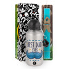 Easter Set, metallic silver aluminum water bottle (500ml) & scented flat Easter candle (30cm) (TURQUOISE)