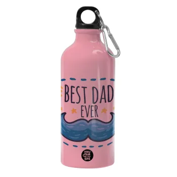 Best dad ever μπλε μουστάκι, Παγούρι νερού 600ml