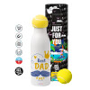 Tennis ball Metal mug thermos White, double wall, 550ml