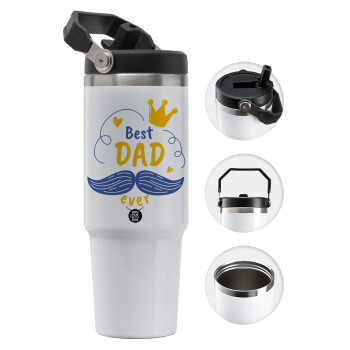 Best dad ever ο Βασιλιάς, 30oz stainless Steel Tumbler with Handle