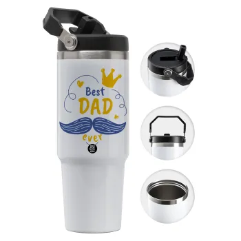 Best dad ever ο Βασιλιάς, Θερμός Ανοξείδωτο 30oz με χερούλι