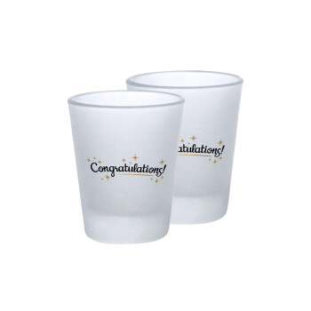 Congratulations, Σφηνοπότηρα γυάλινα 45ml του πάγου (2 τεμάχια)