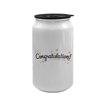 Congratulations, Κούπα ταξιδιού μεταλλική με καπάκι (tin-can) 500ml