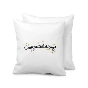 Congratulations, Μαξιλάρι καναπέ 40x40cm περιέχεται το  γέμισμα