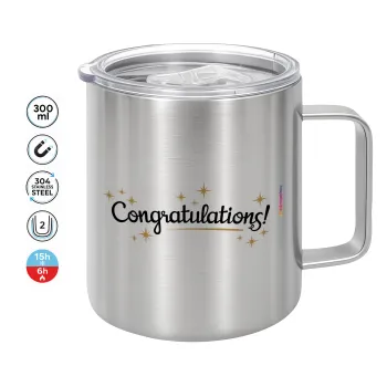 Congratulations, Κούπα Ανοξείδωτη διπλού τοιχώματος 300ml