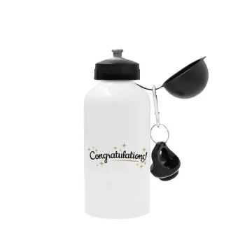 Congratulations, Μεταλλικό παγούρι νερού, Λευκό, αλουμινίου 500ml