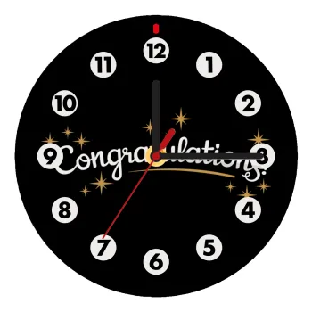 Congratulations, Ρολόι τοίχου ξύλινο (20cm)