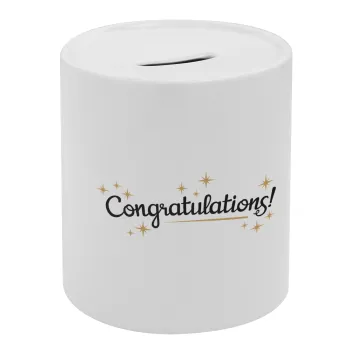 Congratulations, Κουμπαράς πορσελάνης με τάπα