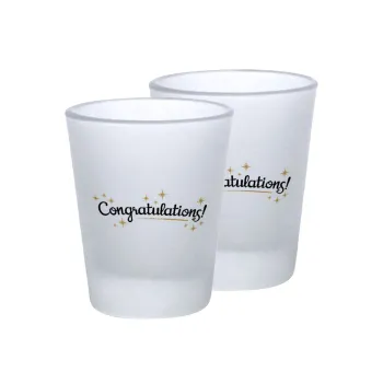 Congratulations, Σφηνοπότηρα γυάλινα 45ml του πάγου (2 τεμάχια)