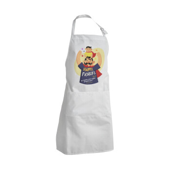 Happy Fathers Day με όνομα, Adult Chef Apron (with sliders and 2 pockets)