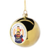 Golden Christmas tree ball ornament 8cm