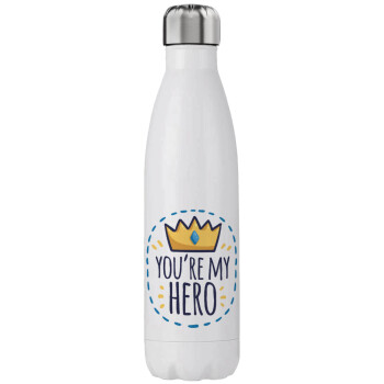 Dad, you are my hero!, Stainless steel, double-walled, 750ml