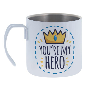 Dad, you are my hero!, Mug Stainless steel double wall 400ml