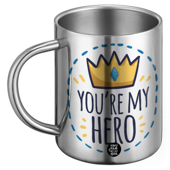 Dad, you are my hero!, BIG Mug Stainless steel double wall (450ml)
