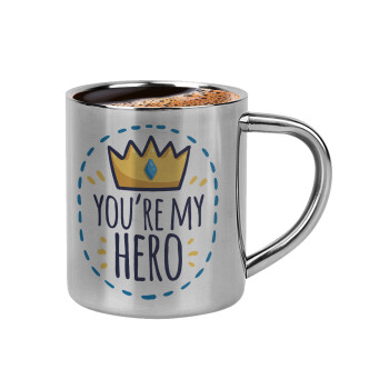 Dad, you are my hero!, Κουπάκι μεταλλικό διπλού τοιχώματος για espresso (220ml)