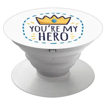 Dad, you are my hero!, Phone Holders Stand  Λευκό Βάση Στήριξης Κινητού στο Χέρι