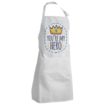 Dad, you are my hero!, Ποδιά Σεφ Ολόσωμη Ενήλικων (με ρυθμιστικά και 2 τσέπες)