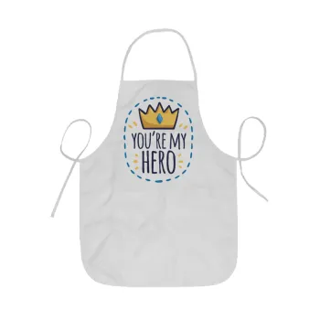 Dad, you are my hero!, Ποδιά Σεφ ολόσωμη κοντή  Παιδική (44x62cm)