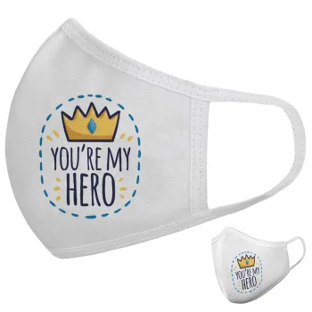 Dad, you are my hero!, Μάσκα υφασμάτινη υψηλής άνεσης παιδική (Δώρο πλαστική θήκη)