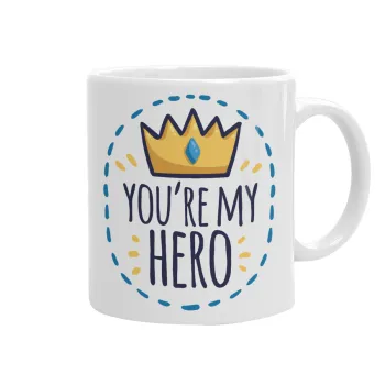 Dad, you are my hero!, Κούπα, κεραμική, 330ml