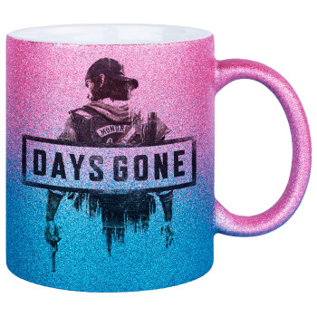 Day's Gone, Κούπα Χρυσή/Μπλε Glitter, κεραμική, 330ml