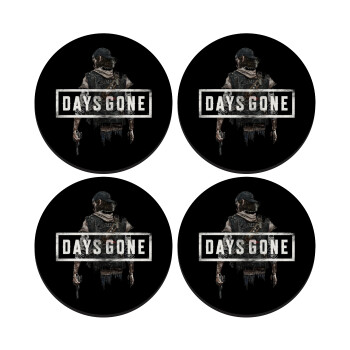 Day's Gone, SET of 4 round wooden coasters (9cm)