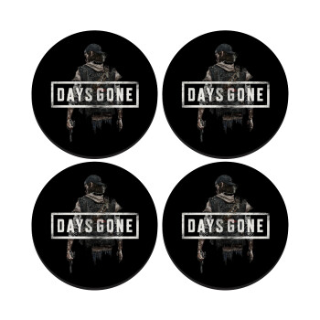 Day's Gone, SET of 4 round wooden coasters (9cm)