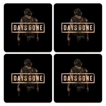 Day's Gone, ΣΕΤ x4 Σουβέρ ξύλινα τετράγωνα plywood (9cm)