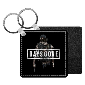 Day's Gone, Μπρελόκ Δερματίνη, τετράγωνο ΜΑΥΡΟ (5x5cm)